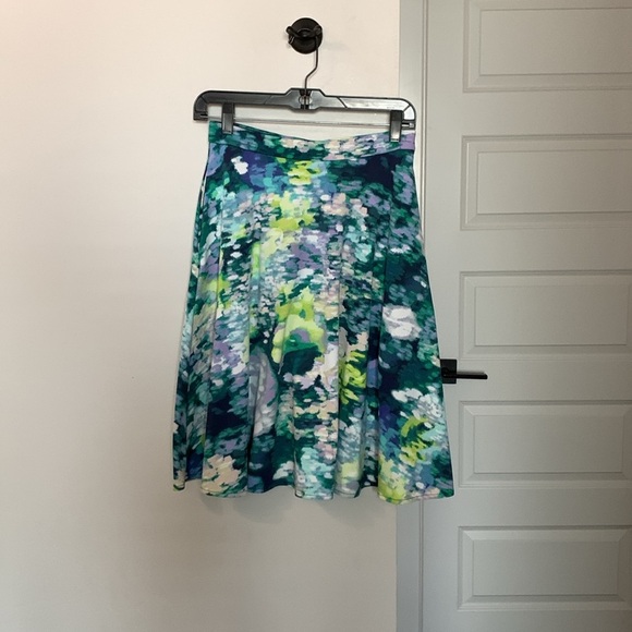 Cynthia Rowley Watercolor A-line Skirt With Pockets Size XS EUC - Picture 1 of 5